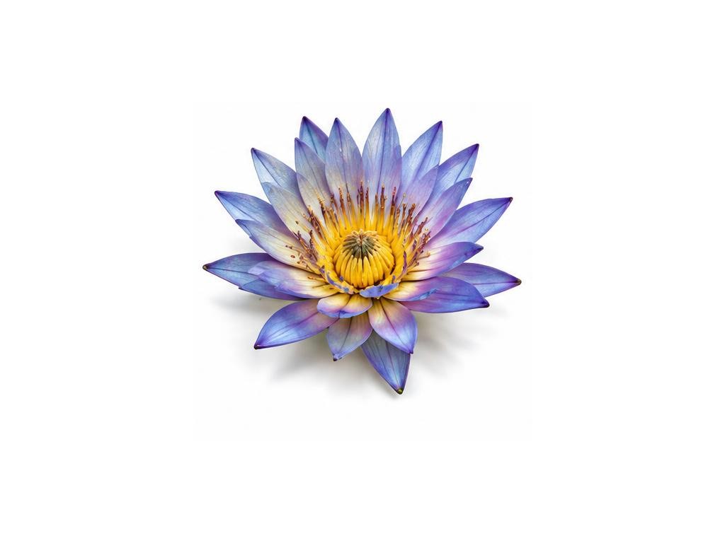 Sacred Blue Lotus: distinct iridescent artistic representation, not for substance identification